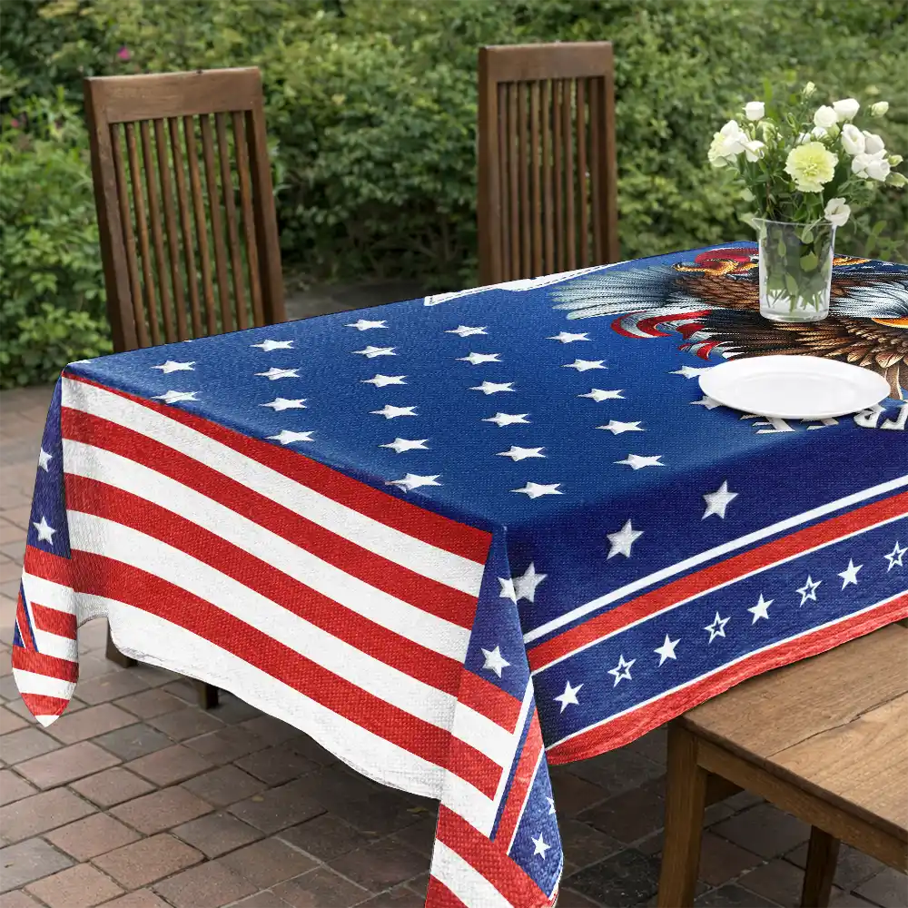 Stars Pattern 250 Years Of Freedom - Personalized Tablecloth - Image 5