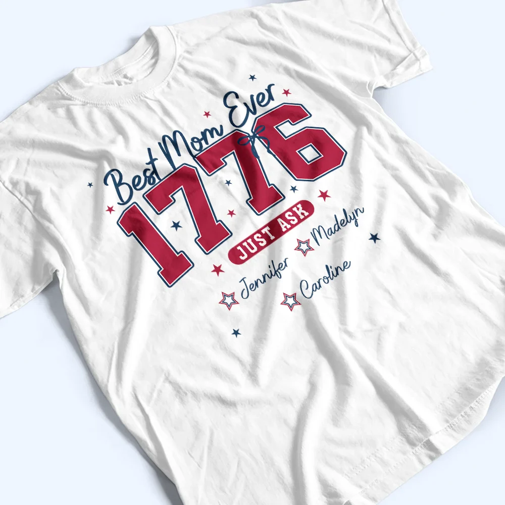 Stars & Stripes #1 Mom - Personalized T Shirt - Image 3