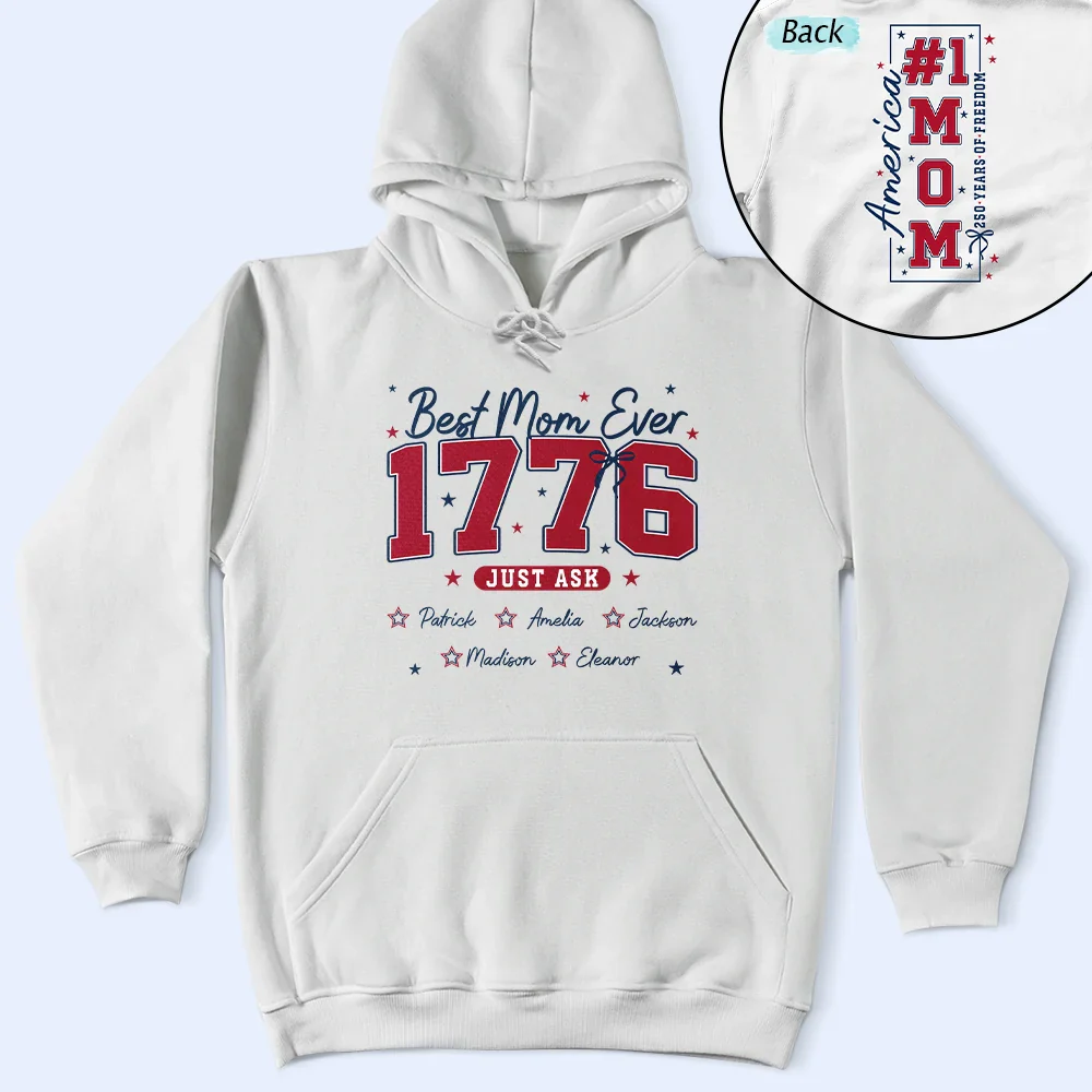 Stars & Stripes #1 Mom - Personalized T Shirt - Image 4