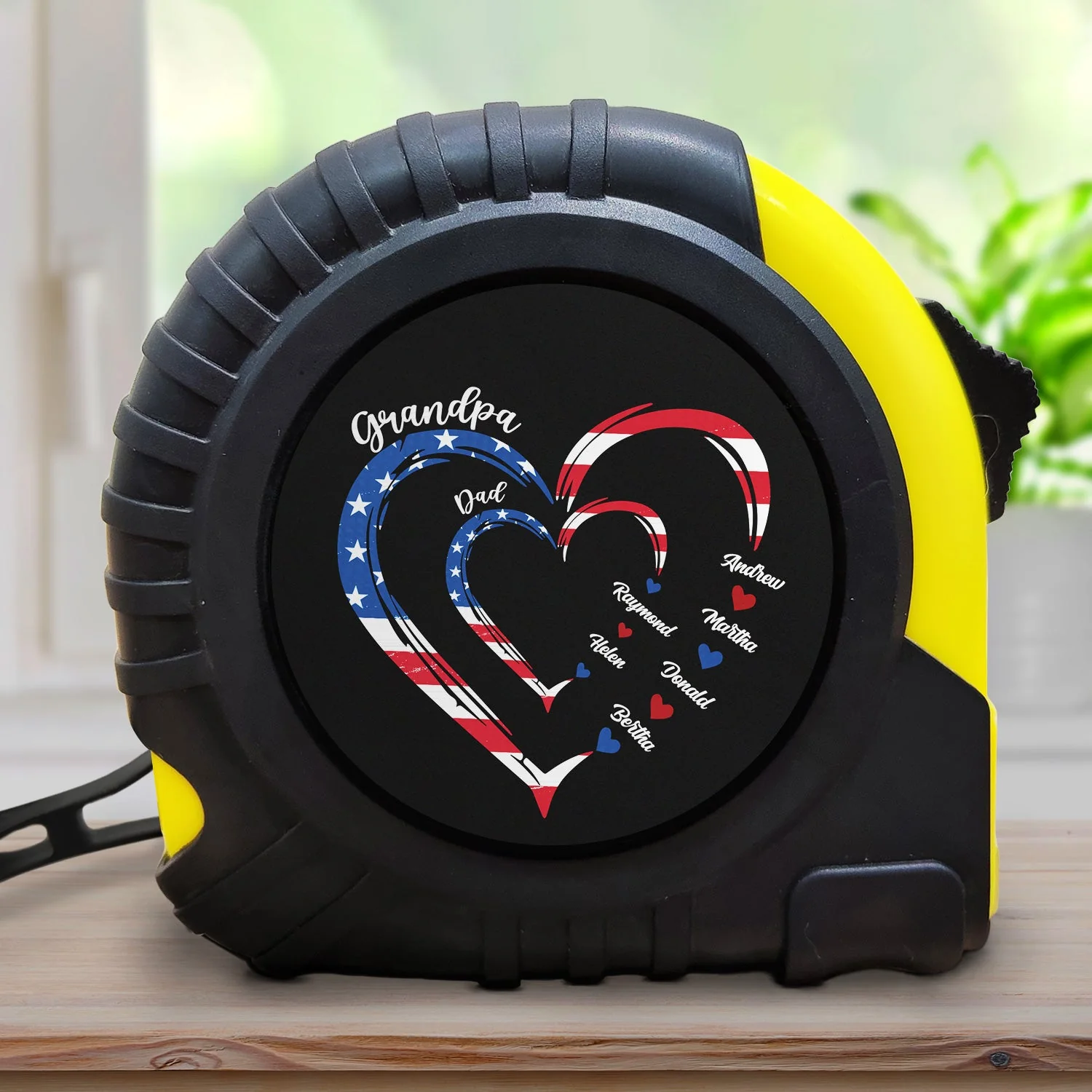 Stars & Stripes, Dad's Grandpa's Sweethearts - Gift For Father, Grandfather - Personalized Tape Measure - Image 2