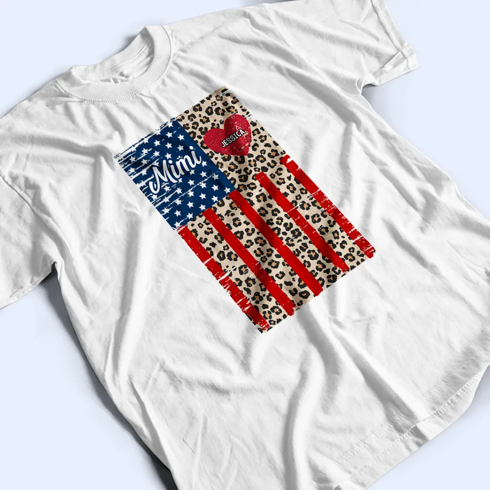 Stars & Stripes Grandma Mimi - Personalized T Shirt - Image 3