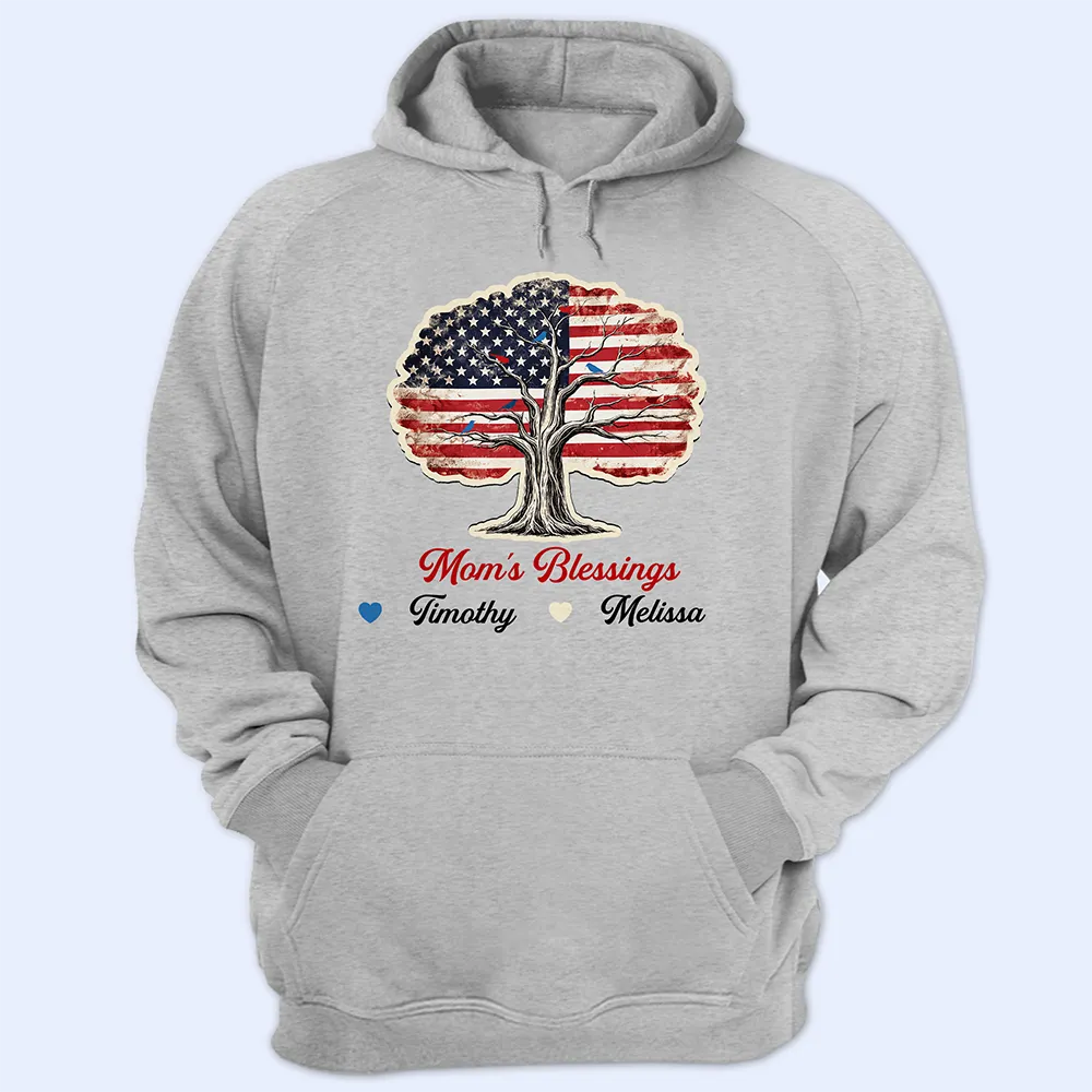Stars & Stripes Grandma's Blessing - Personalized T Shirt - Image 4