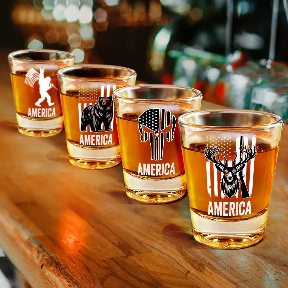 Stars & Stripes Legend Husband Daddy Since - Personalized Shot Glass - Image 4