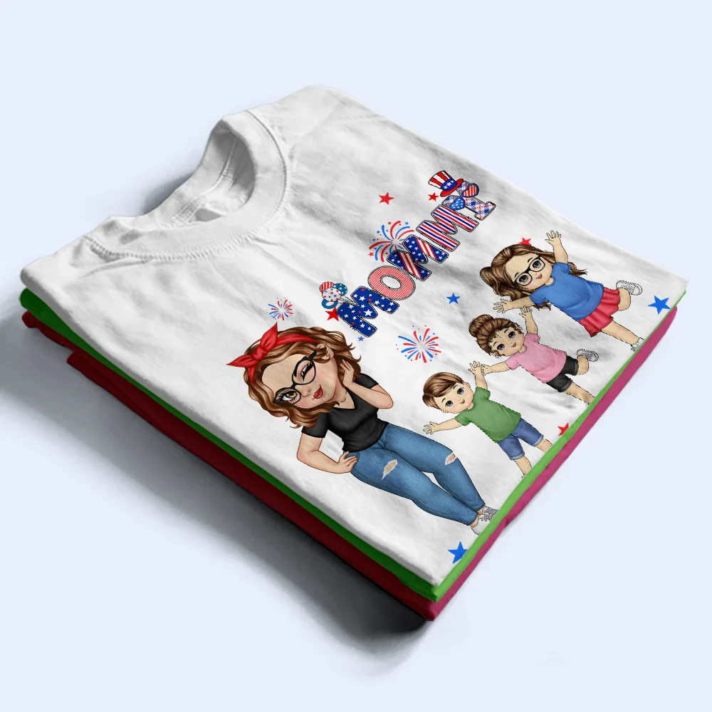 Stars & Stripes Nana Gigi - Personalized T Shirt - Image 2