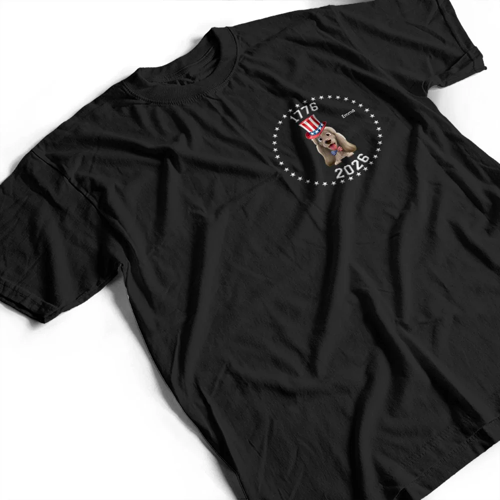 Stars & Stripes Pet Lovers - Personalized T Shirt - Image 3