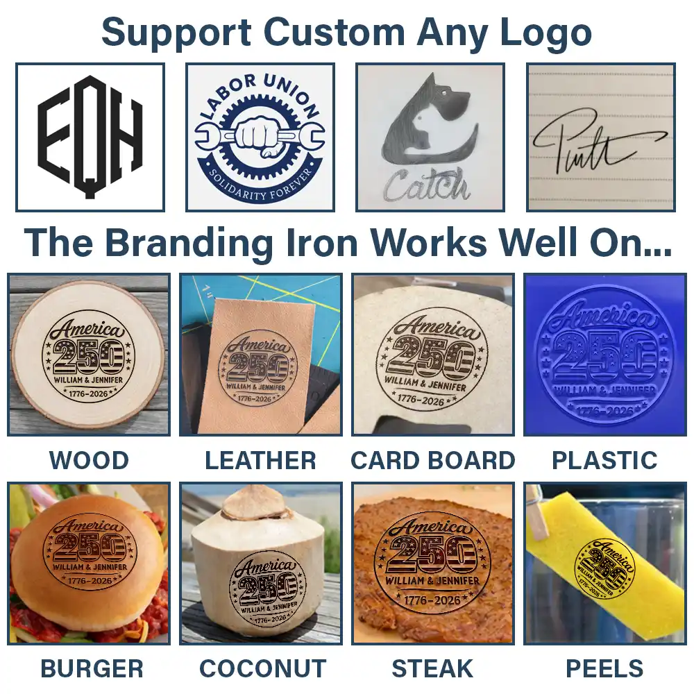 Stars & Stripes USA 250th Anniversary - Personalized Grilling Branding Stamp - Image 7