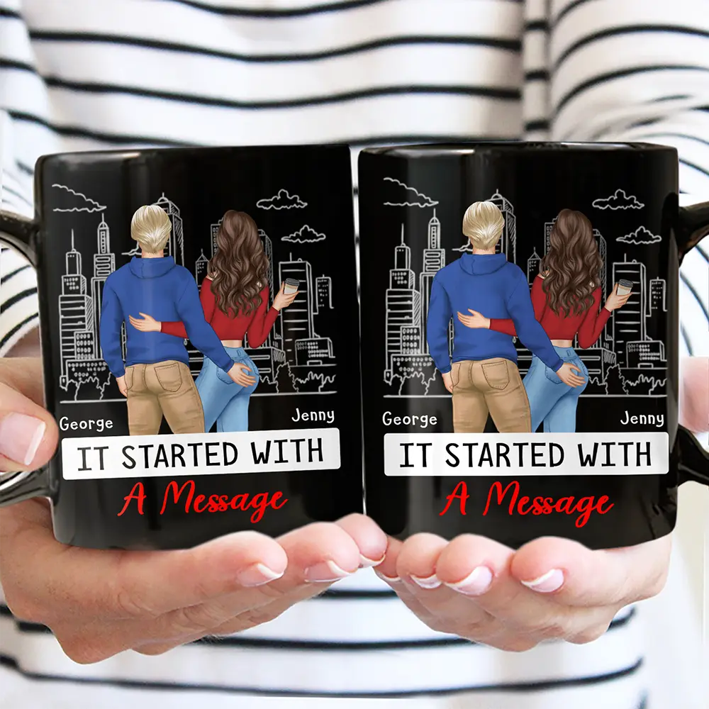 Started With A Message Couples - Personalized Mug - Image 4