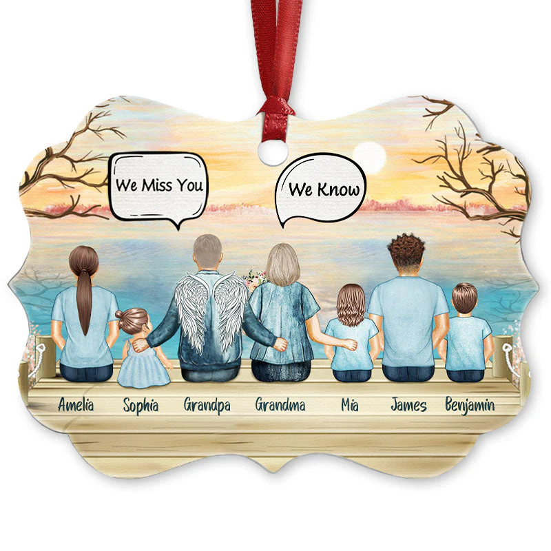 Still Talk About You Grandparents Grandkid Grandpa Grandma Skin - Memorial Gift - Personalized Custom Wooden Ornament, Aluminum Ornament - Image 2