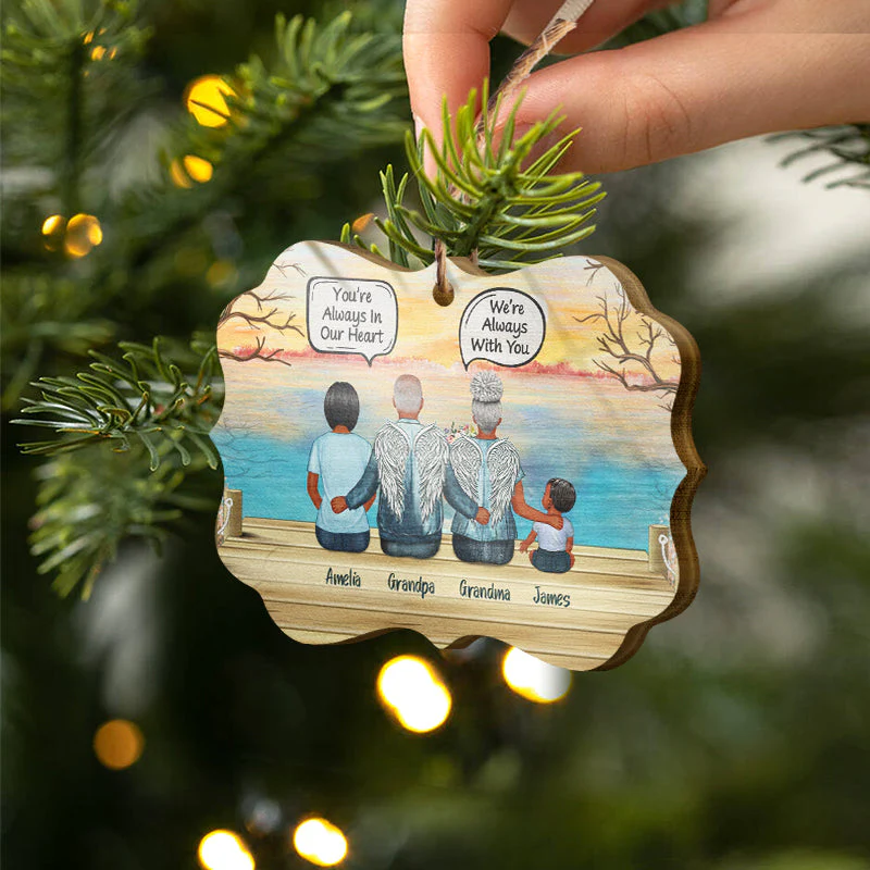 Still Talk About You Grandparents Grandkid Grandpa Grandma Skin - Memorial Gift - Personalized Custom Wooden Ornament, Aluminum Ornament - Image 4