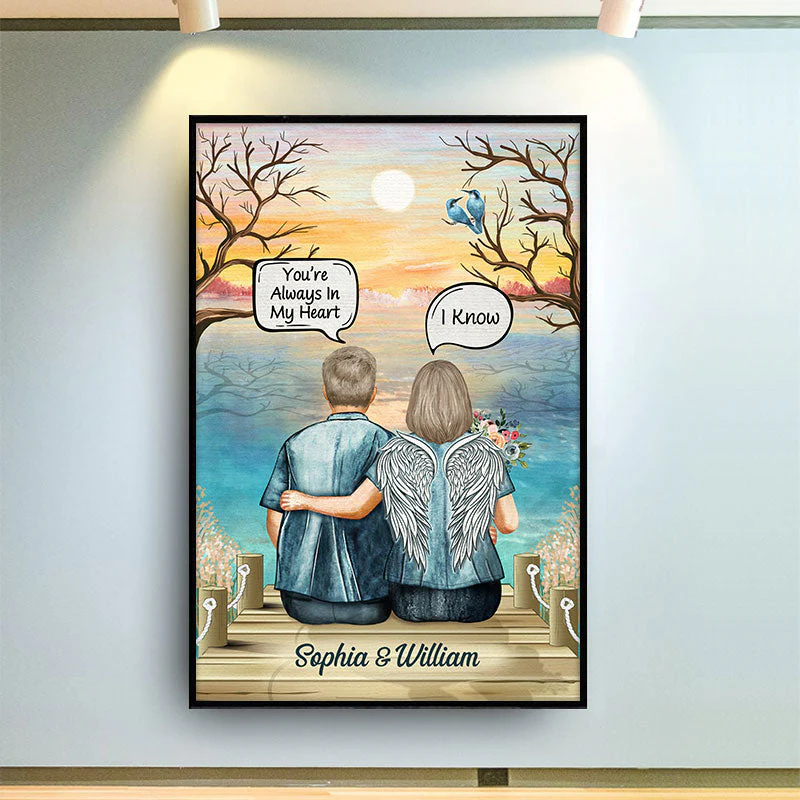 Still Talk About You Widow Middle Aged Couple - Memorial Gift - Personalized Custom Poster - Image 2