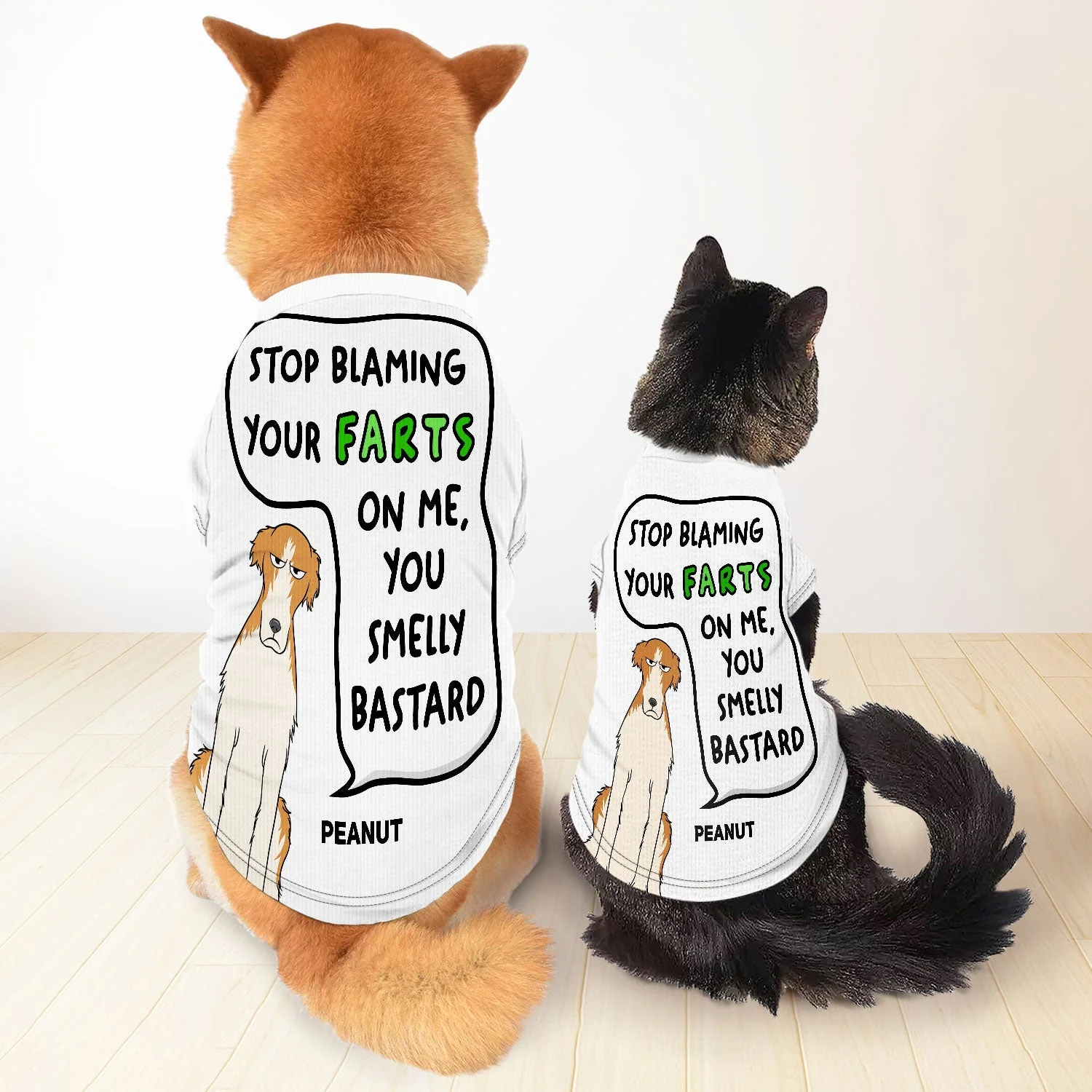 Stop Blaming Your Farts On Me - Funny Gift For Dad, Dog Father, Pet Lover - Personalized Pet Shirt - Image 3