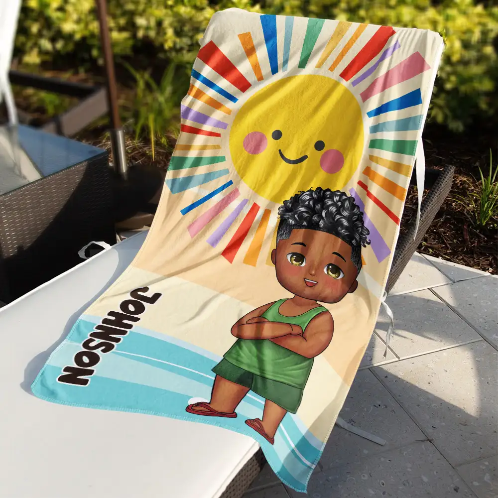 Summer Kids - Personalized Beach Towel - Image 3