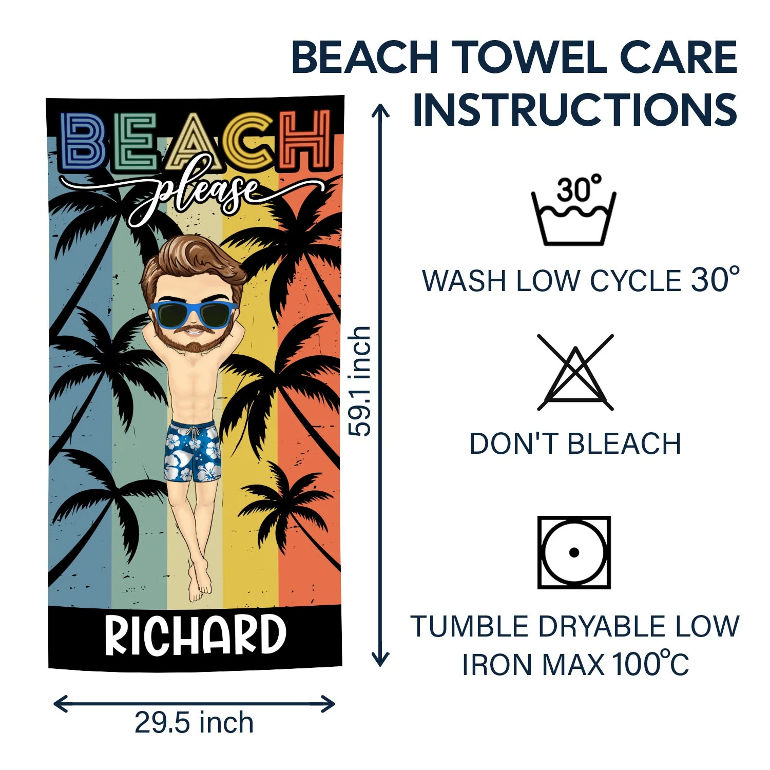 Summer Vacay Mode Salty Lil' Beach - Birthday Gift For Him, Her, Yourself, Girlfriend, Boyfriend, BFF Best Friends, Traveling Lovers - Personalized Custom Beach Towel - Image 6