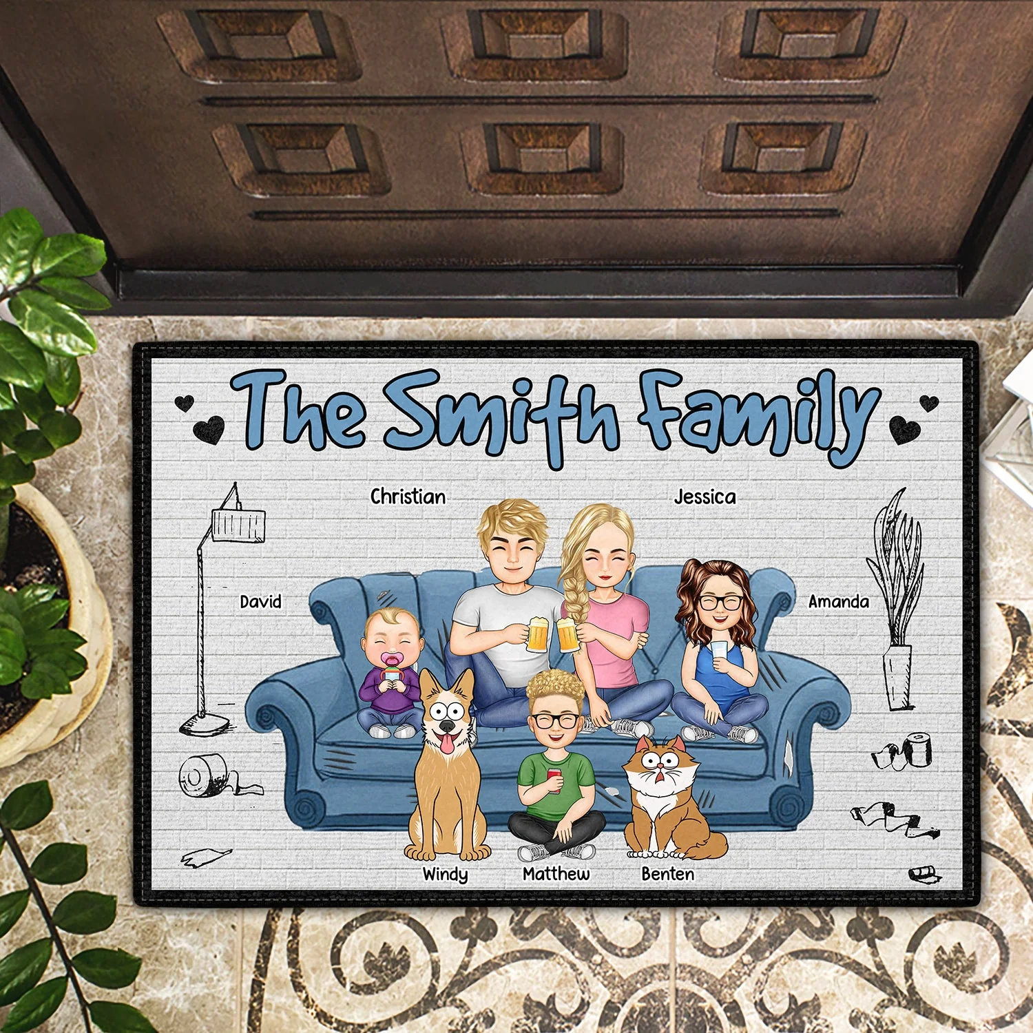 Sweet Home With Pet - Gift For Family - Personalized Doormat - Image 2