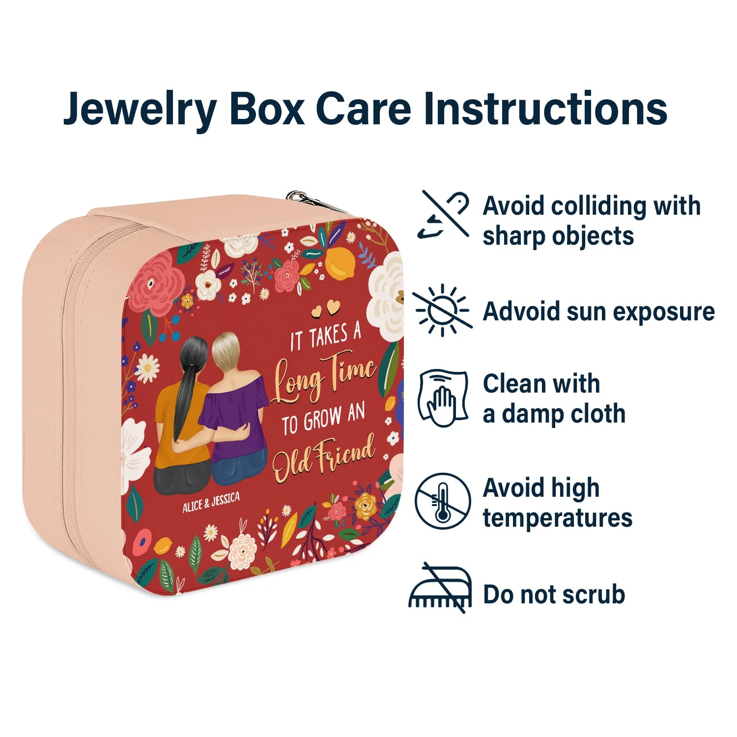 Take A Long Time To Grow - Gift For Besties - Personalized Jewelry Box - Image 6