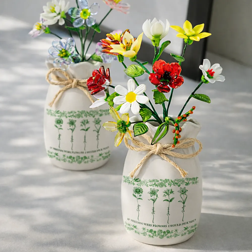Take A Long Time To Grow Old Friend - Personalized Glass Birth Month Flower - Image 3