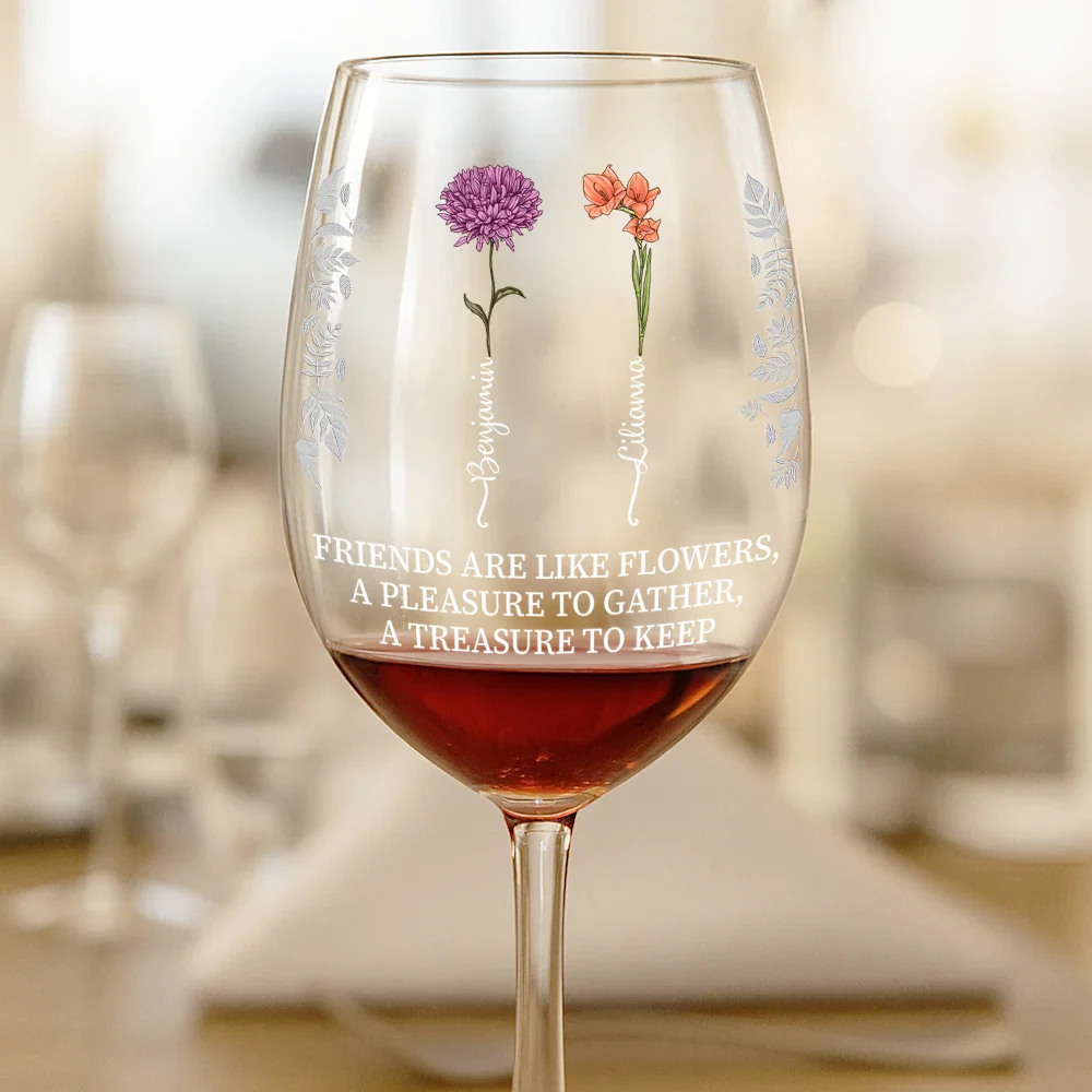 Takes A Long Time To Grow - Personalized Wine Glass - Image 2