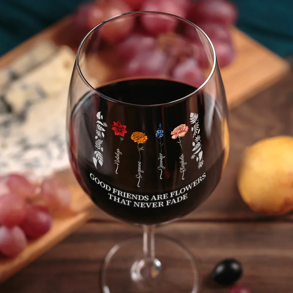Takes A Long Time To Grow - Personalized Wine Glass - Image 3