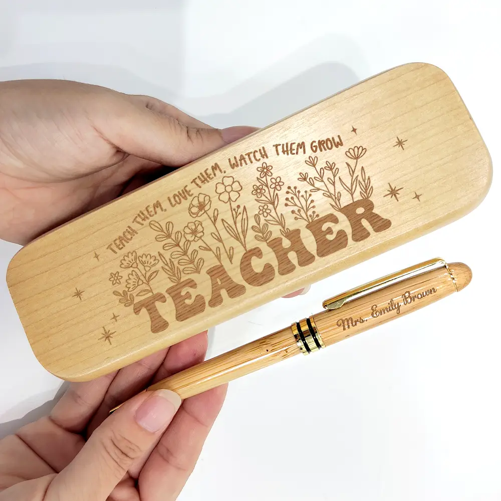 Teach Them Love Them - Personalized Wooden Pen Set - Image 5