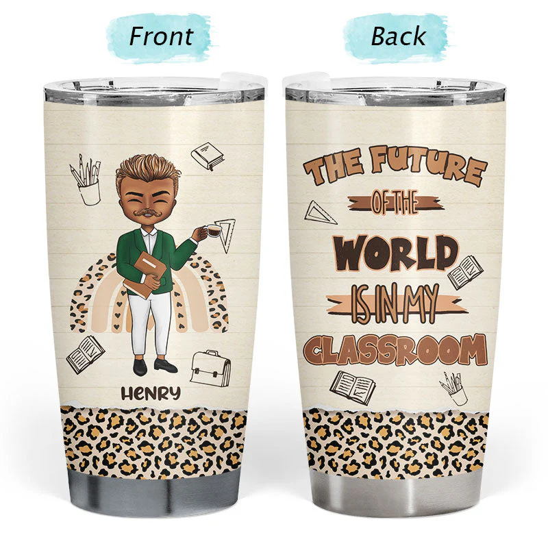 Teacher Of Tiny Human - Personalized Custom Tumbler - Image 3