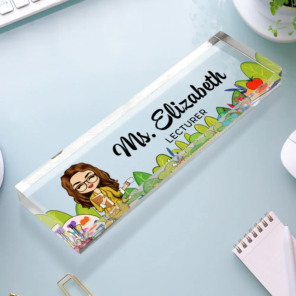 Teacher School Things - Personalized Desk Name Plate - Image 3