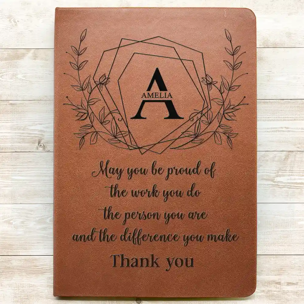 Teacher Thank You For Making A Difference - Personalized Leather Journal - Image 3
