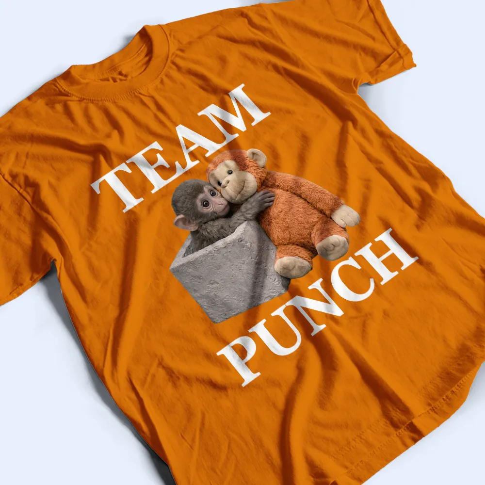 Team Punch Cute Monkey - Personalized T Shirt - Image 3