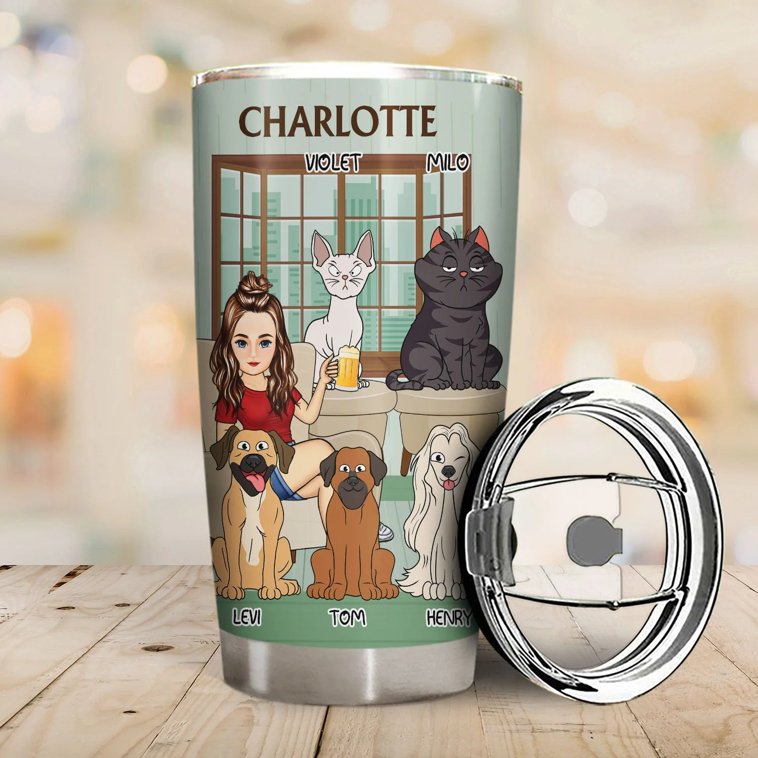 Thank You Best Dog Cat Mom Ever - Birthday, Loving Gift For Pet Lovers - Personalized Tumbler - Image 2