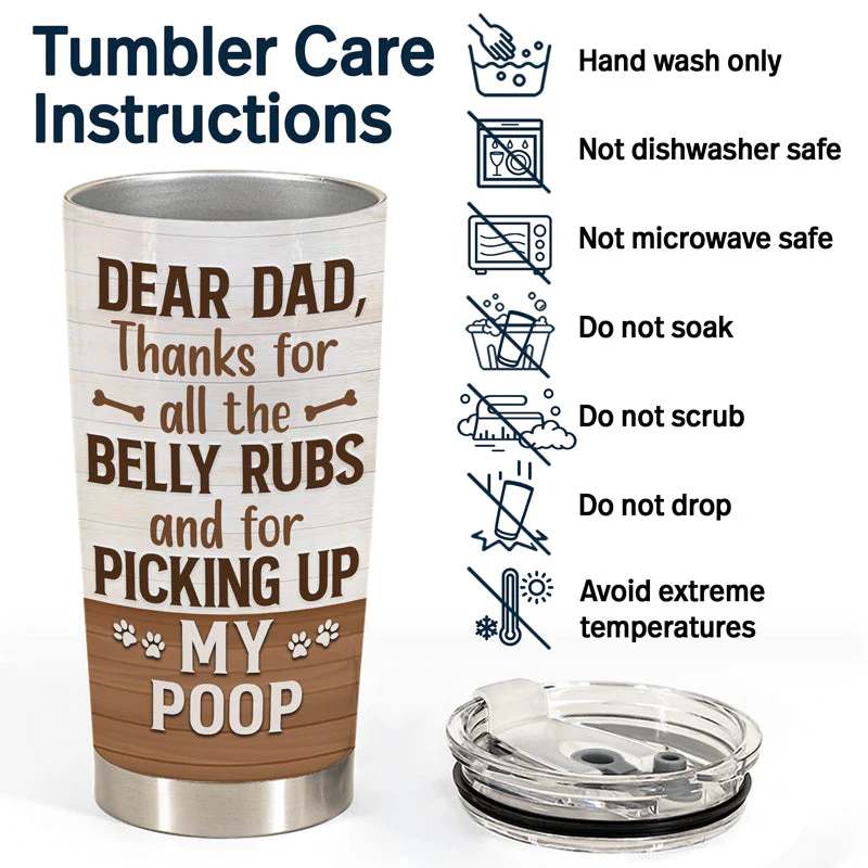 Thank You Best Dog Dad Ever - Father Gift - Personalized Custom Tumbler - Image 5