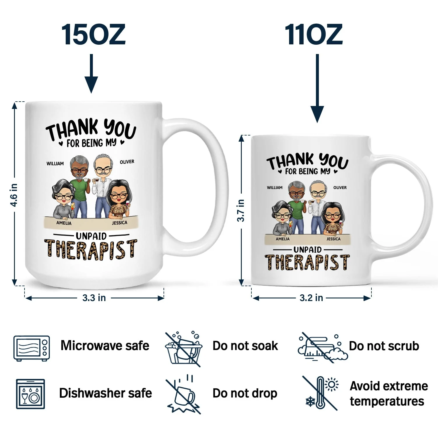 Thank You For Being My Emotional Coworker - Gifts For Colleagues, Besties - Personalized Mug - Image 5