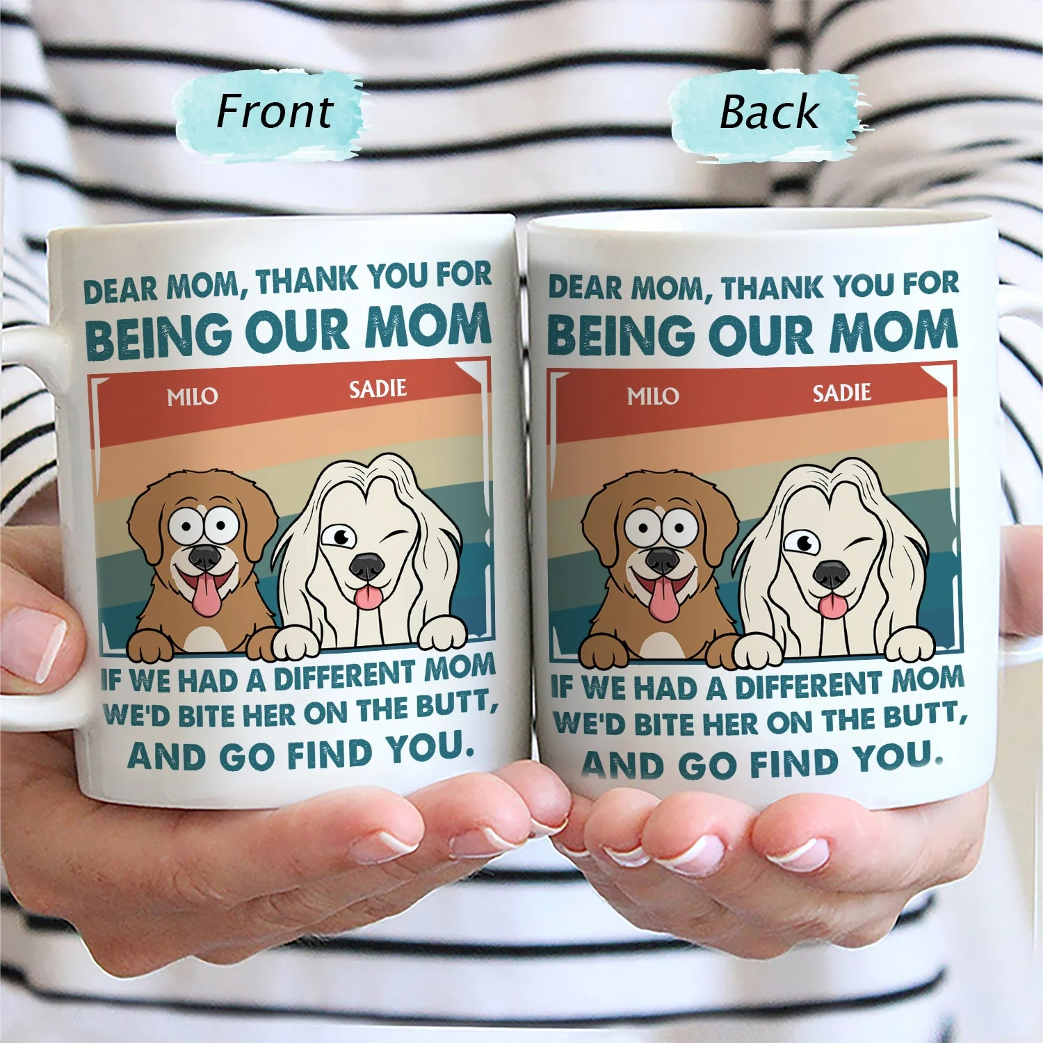 Thank You For Being My Mom - Gift For Dog Lovers, Dog Mom, Dog Dad - Personalized Mug - Image 2