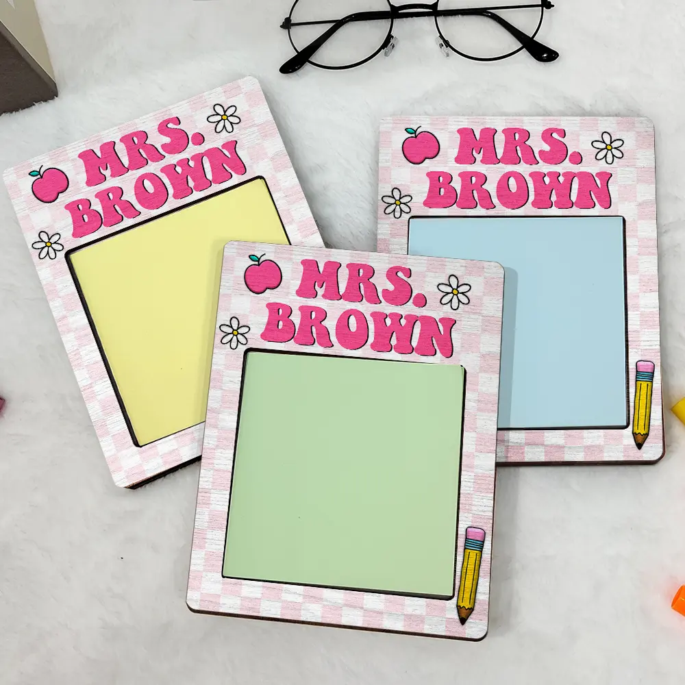 Thank You For Being Such An Important Part - Personalized Sticky Note Pad Holder - Image 4