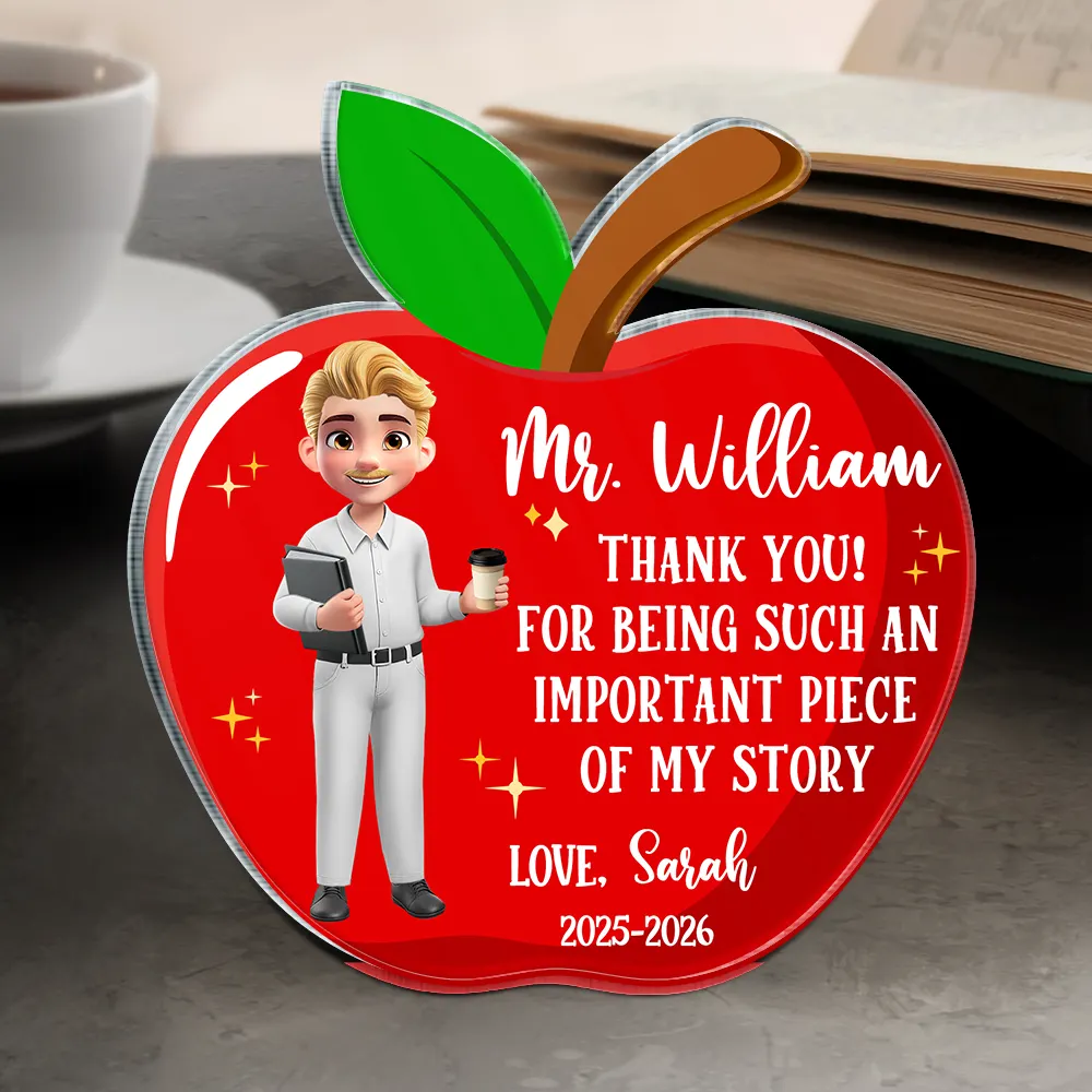 Thank You For Being Such An Important Piece - Personalized Custom Shaped Acrylic Plaque - Image 4