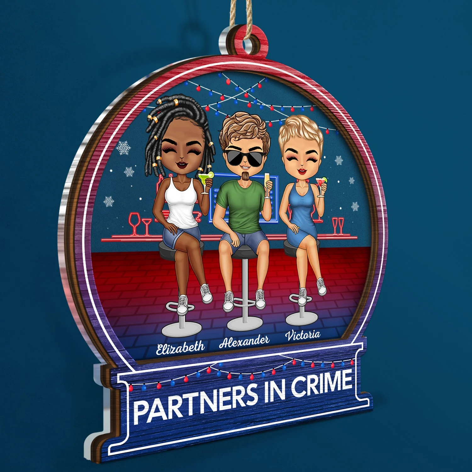 Thank You For Being The Reason - Christmas Gift For Bestie, Colleague - Personalized 2-Layered Mix Ornament - Image 2