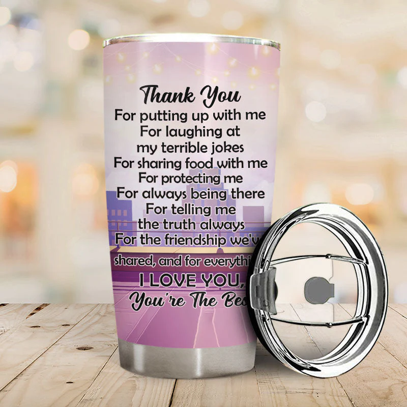 Thank You For Everything - Gift For Best Friends, Besties, BFFs - Personalized Custom Tumbler - Image 2