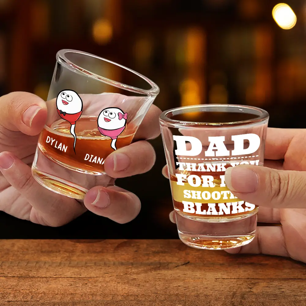 Thank You For Not Shooting Blanks - Personalized Shot Glass - Image 2