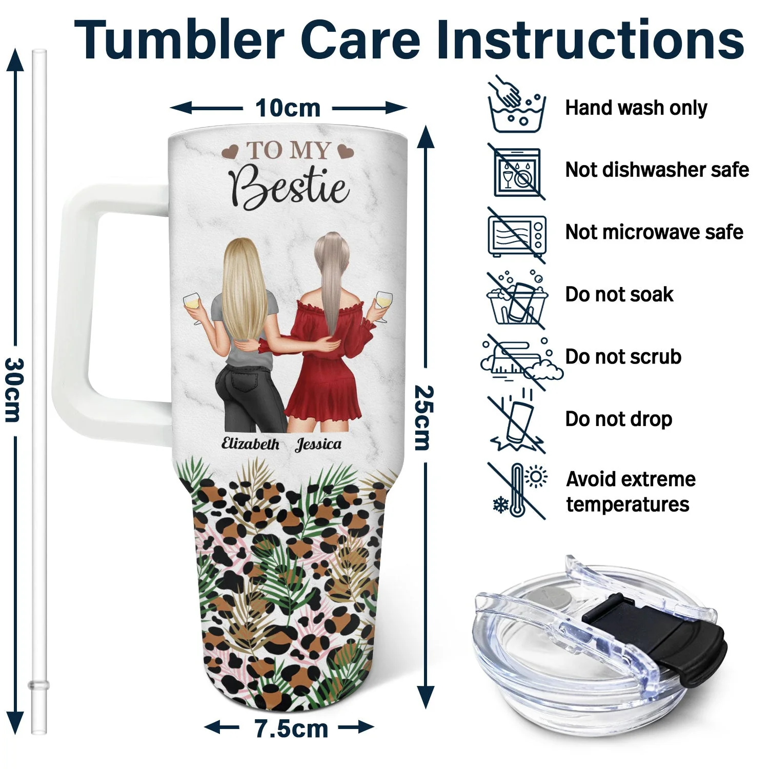 Thank You For Standing By Me - Loving, Birthday Gift For Best Friends, Bestie, BFF - Personalized 40oz Tumbler With Straw - Image 6