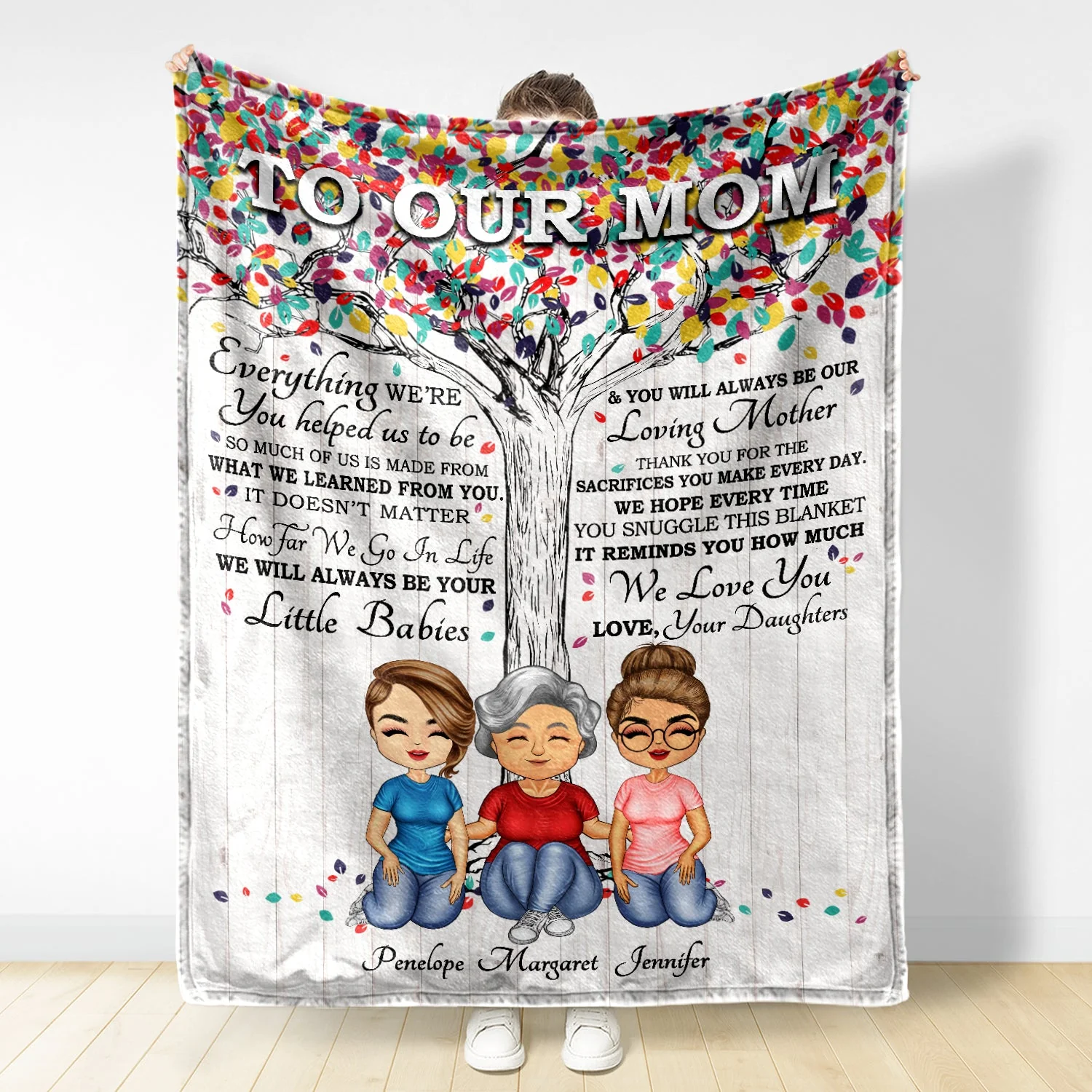 Thank You For The Sacrifices You Make Every Day - Birthday, Loving Gift For Mom, Mother, Grandma, Grandmother - Personalized Custom Fleece Blanket - Image 2