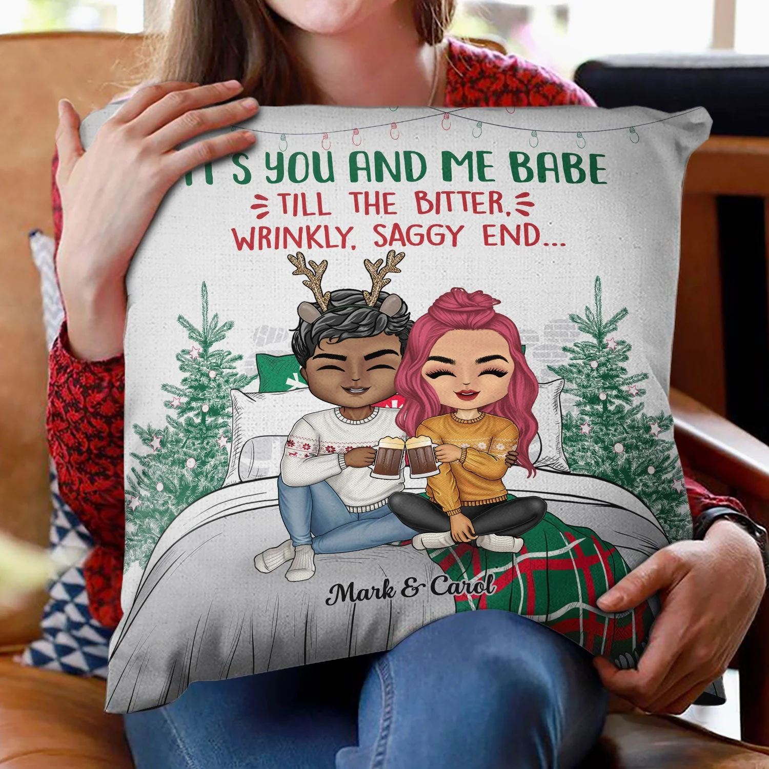 Thanks For All The Orgasms You're The Only One I Want - Christmas Gift For Couple - Personalized Custom Pillow - Image 2