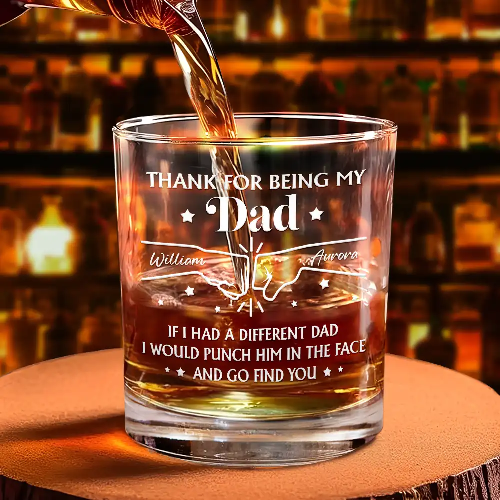 Thanks For Being My Brother - Personalized Whiskey Glass - Image 4