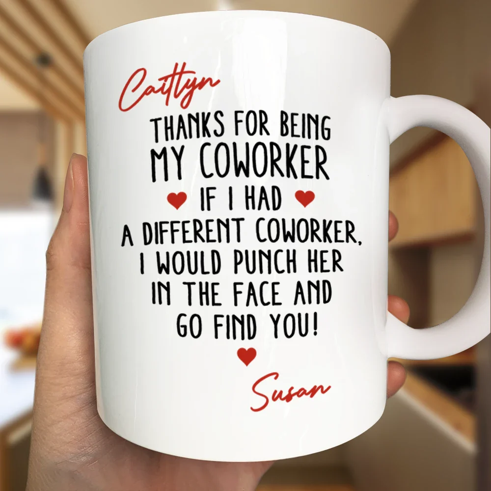 Thanks For Being My Favorite Coworker - Personalized Mug - Image 3