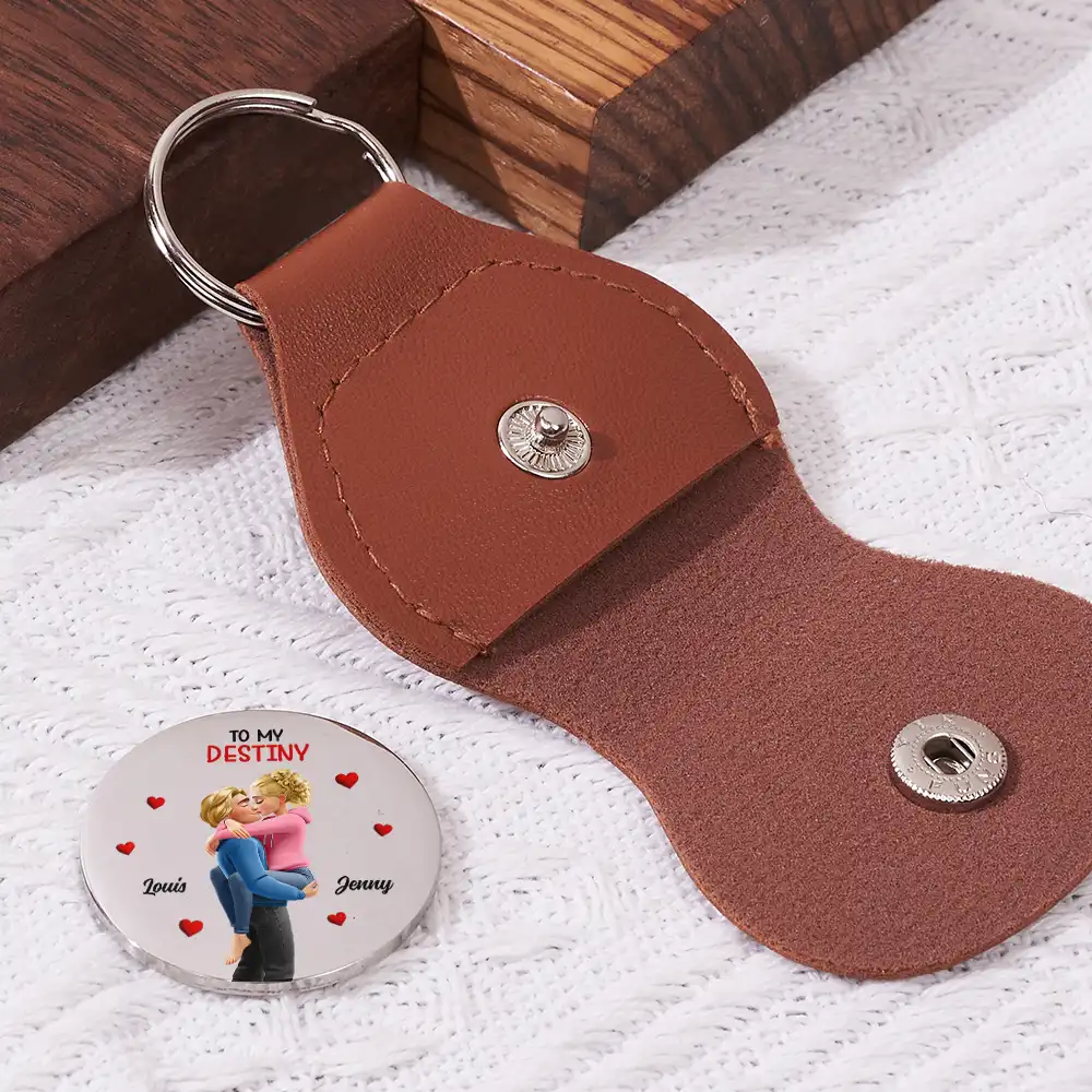 Thanks For Being My Husband - Personalized Leather Pocket Hug - Image 2