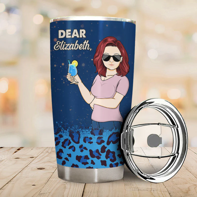 Thanks For Being My Mother-In-Law Leopard Pattern - Family Gift - Personalized Custom Tumbler - Image 2