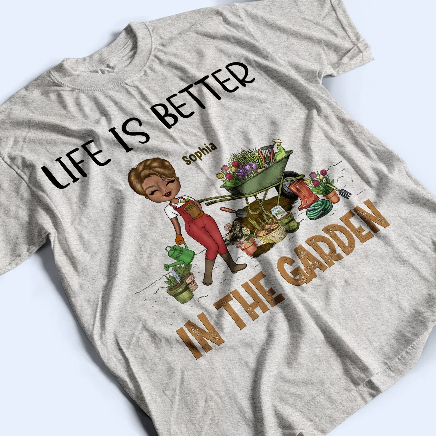 That's What I Do I Garden - Birthday, Loving Gift For Yourself, Women, Men, Plant Lovers - Personalized Custom T Shirt - Image 3