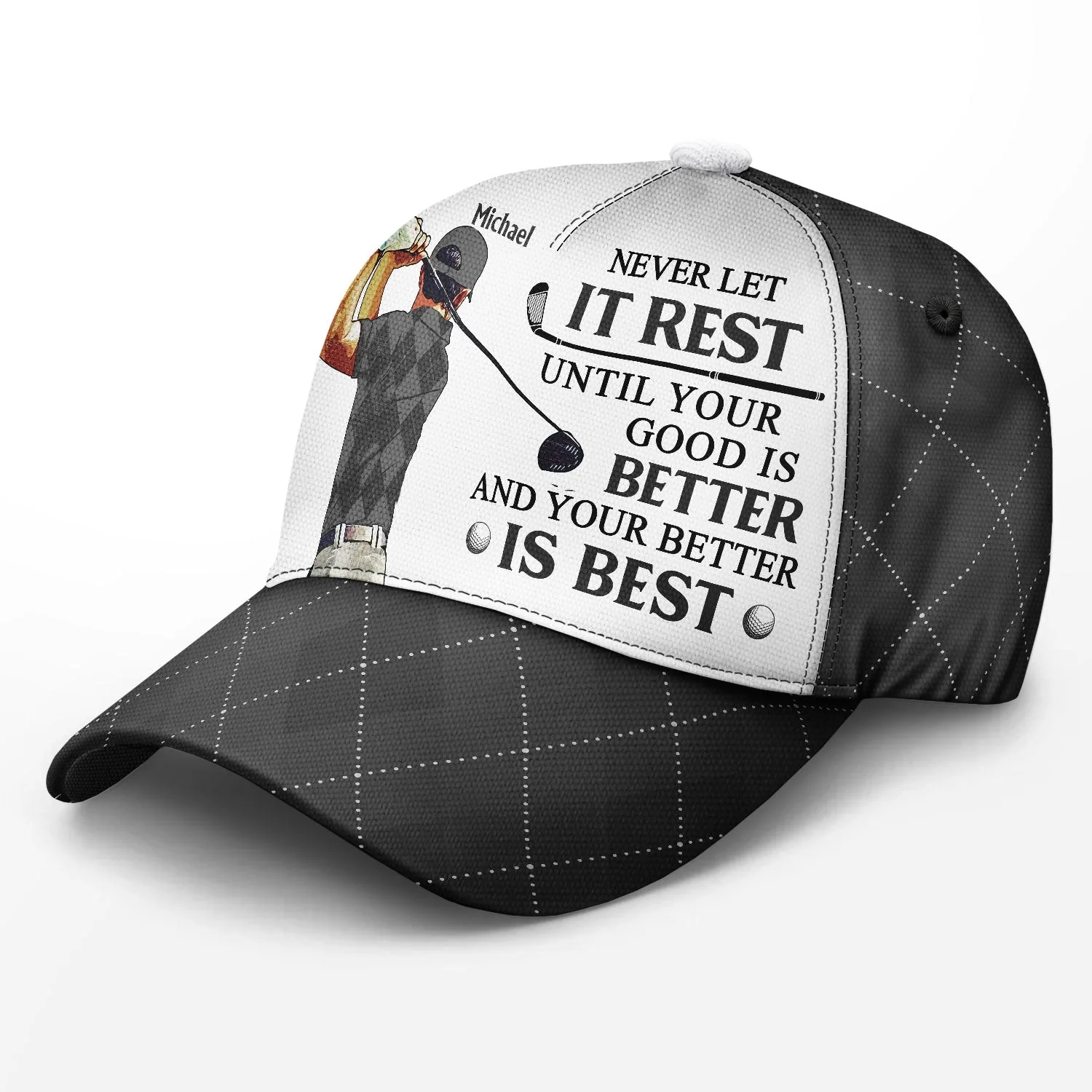 That's What I Do I Play Golf & I Know Things - Gift For Golfer - Personalized Classic Cap - Image 2