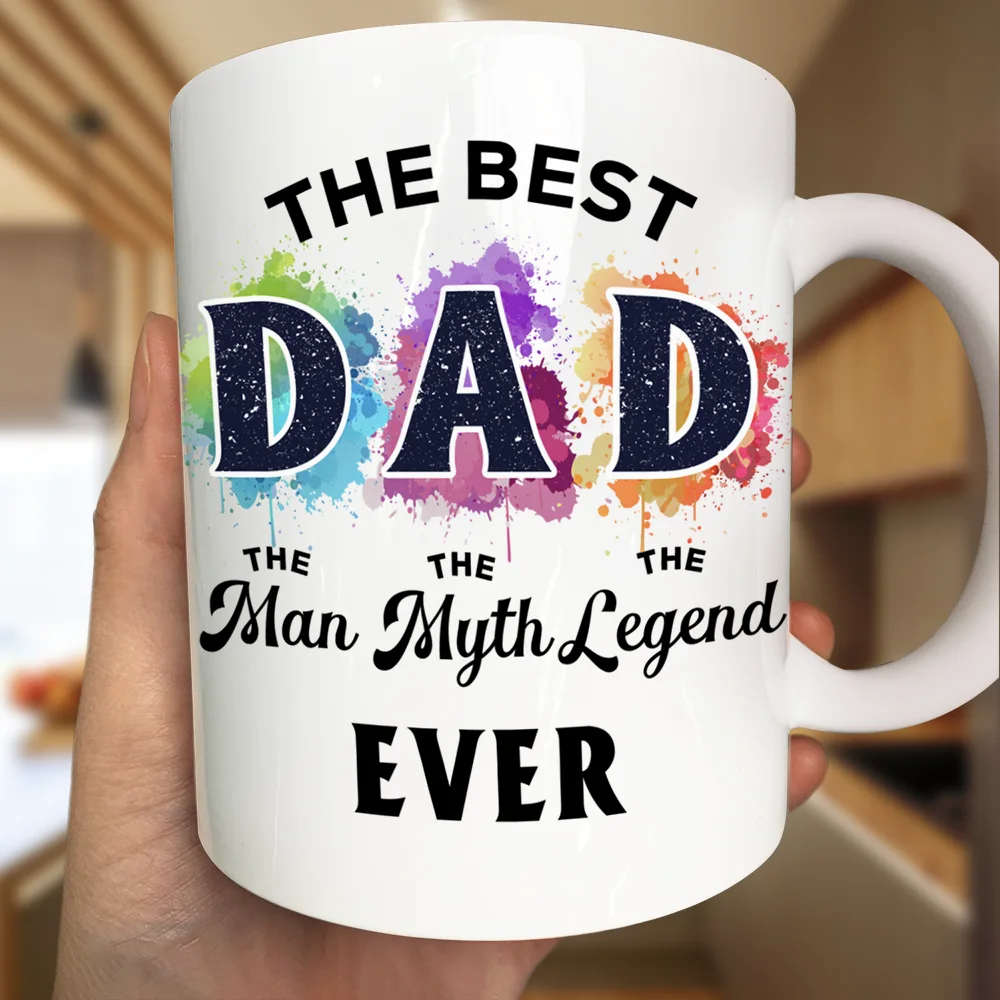 The Best Dad The Man The Myth - Personalized Mug - Image 3