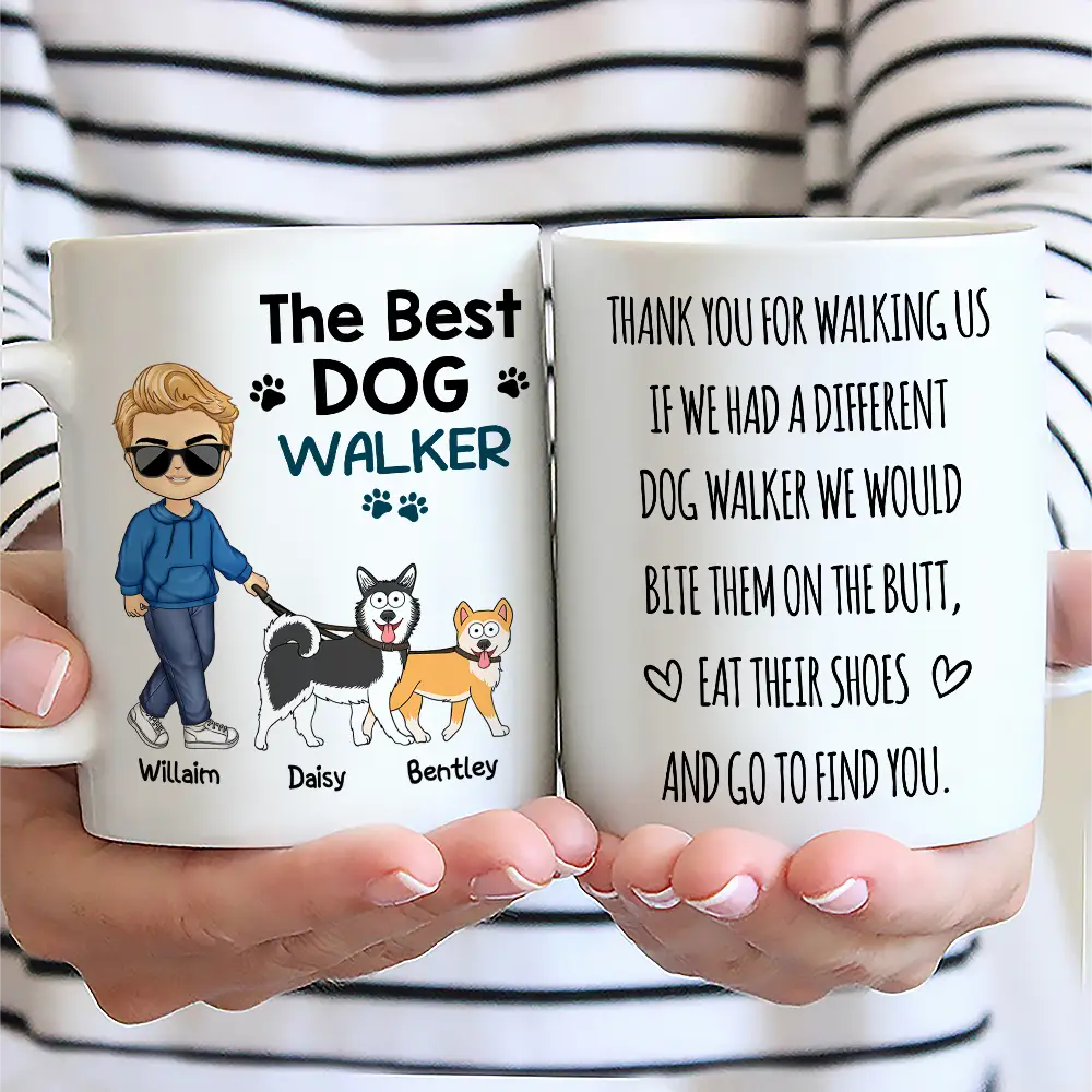 The Best Dog Walker - Personalized Mug - Image 2