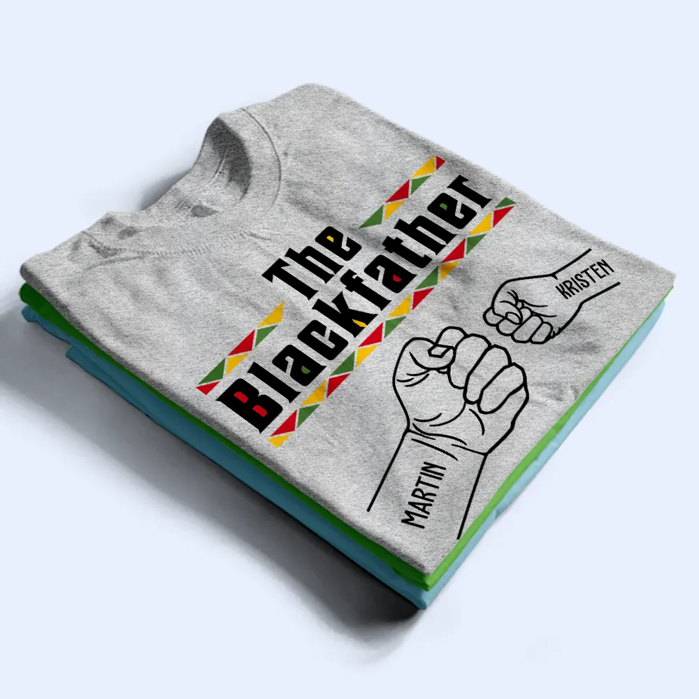 The Blackfather Fist Bump - Personalized T Shirt - Image 2