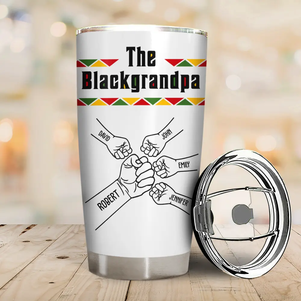 The Blackfather Fist Bump - Personalized Tumbler - Image 2