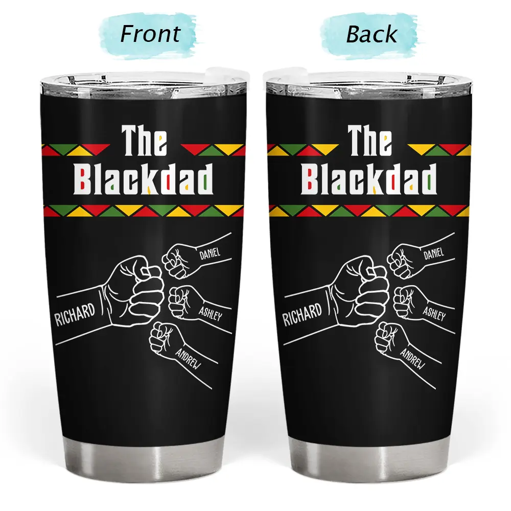 The Blackfather Fist Bump - Personalized Tumbler - Image 3